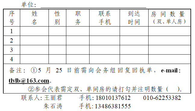 回執表