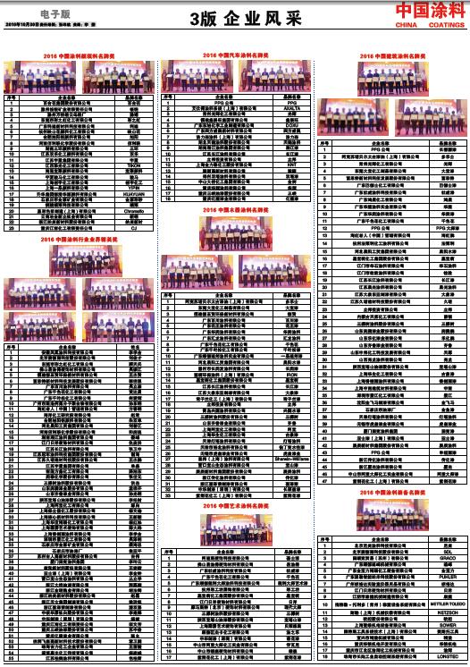 品牌閃耀，助力涂料行業2016——2016中國涂料品牌榜出爐