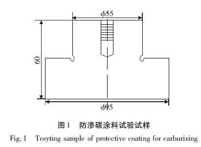 圖1 防滲碳涂料試驗試樣